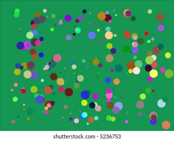 Abstract background with concentric circles in different cool colors (vector)