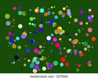 Abstract background with concentric circles in different cool colors (vector)