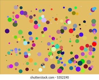 Abstract background with concentric circles in different cool colors (vector)