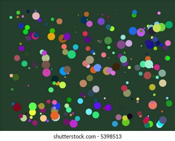 Abstract background with concentric circles in different cool colors (vector)