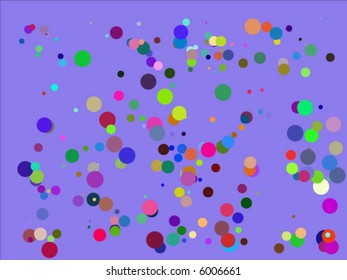 Abstract background with concentric circles in different cool colors (vector)