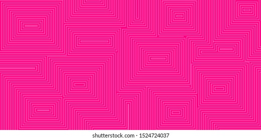 Abstract background of concentric squares in pink colors