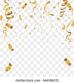 Abstract background concept celebration gold confetti. vector background