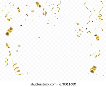 Abstract background concept celebration gold confetti. vector background