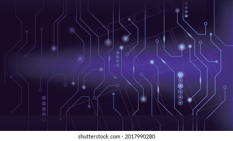 Abstract background of the concept of circuits. Futuristic vector template. Design elements of points, lines, and planes.