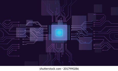 Antecedentes abstractos del concepto de circuitos. Plantilla vectorial futurista. Diseñar elementos de puntos, líneas y planos.