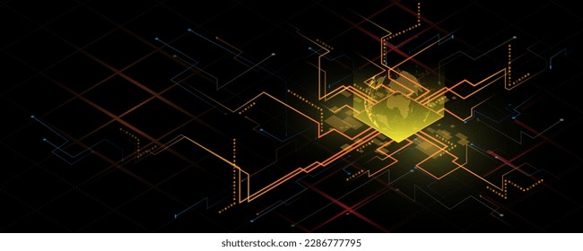 Abstract background, concept of communication network circuit board