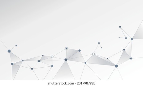 Antecedentes abstractos del concepto de conexión. Plantilla vectorial futurista. Diseñar elementos de puntos, líneas y planos