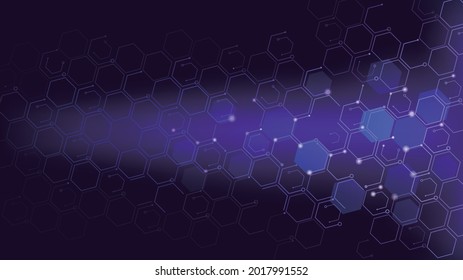 Abstract background of the concept of connection. Futuristic vector template. Design elements of points, lines, and planes