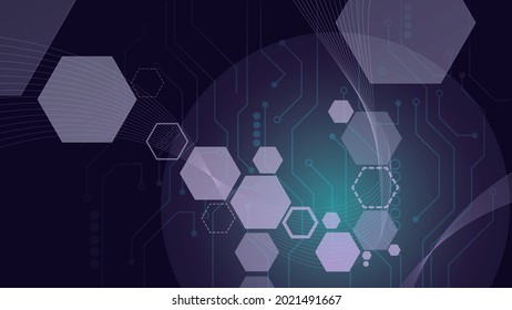 Abstract background of the concept of connection. Futuristic vector template. Design elements of points, lines, and planes