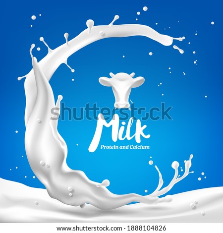 Abstract background with concept dairy products, Vector illustration and design.