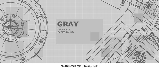 Abstract background concept engineering drawing. Technological wallpaper