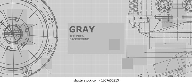 Abstract background concept engineering drawing. Technological wallpaper