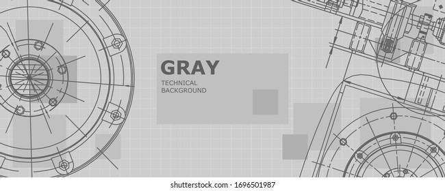 Abstract background concept engineering drawing. Technological wallpaper