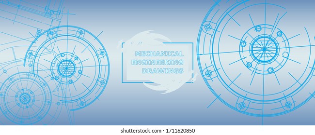 Abstract background concept engineering drawing. Technological wallpaper