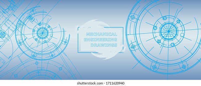 Abstract background concept engineering drawing. Technological wallpaper