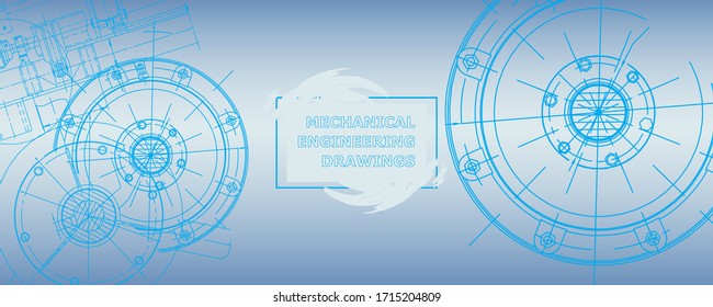 Abstract background concept engineering drawing. Technological wallpaper