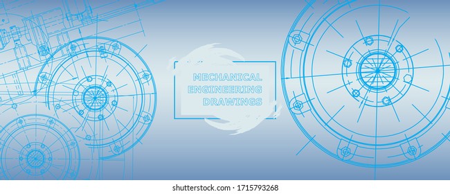 Abstract background concept engineering drawing. Technological wallpaper