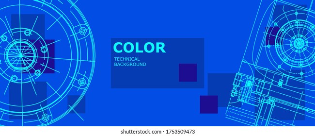 Abstract background concept engineering drawing. Technological wallpaper