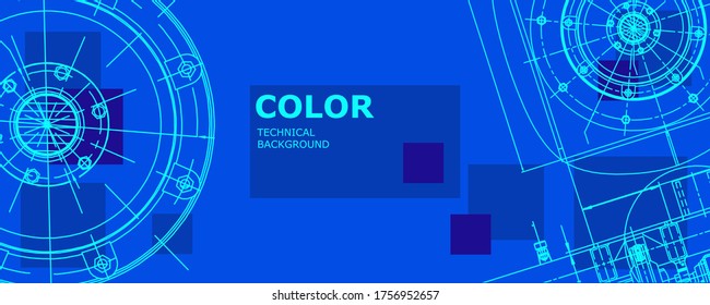 Abstract background concept engineering drawing. Technological wallpaper