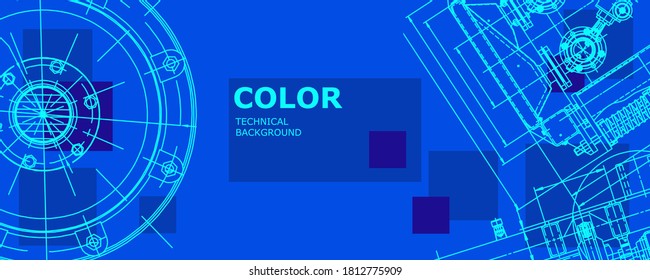 Abstract background concept engineering drawing. Technological wallpaper