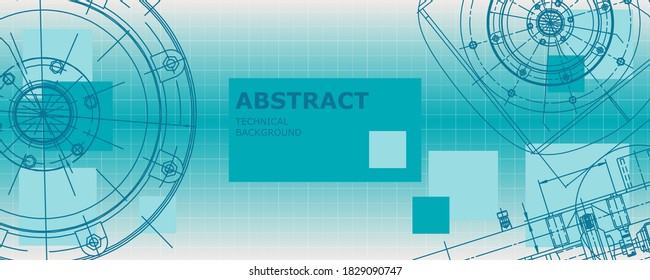 Abstract background concept engineering drawing. Technological wallpaper