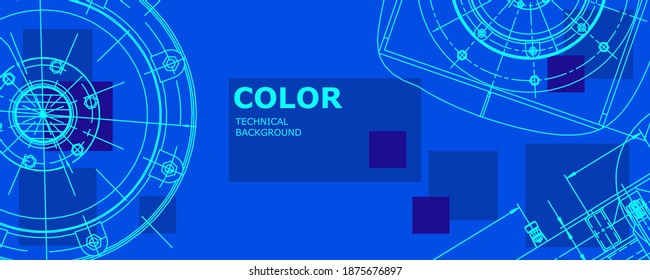 Abstract background concept engineering drawing. Technological wallpaper