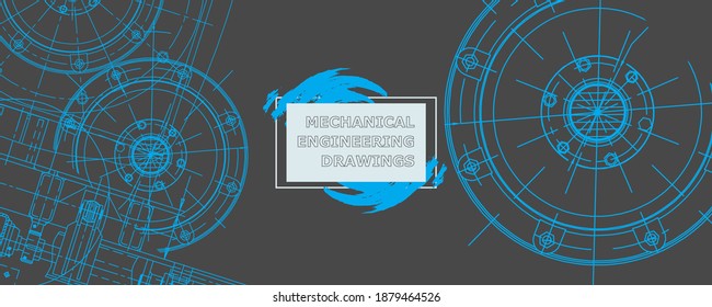 Abstract background concept engineering drawing. Technological wallpaper