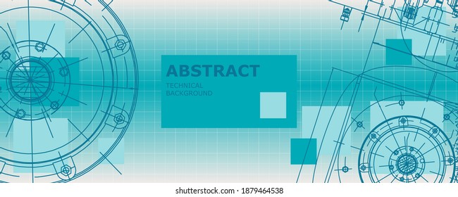 Abstract background concept engineering drawing. Technological wallpaper