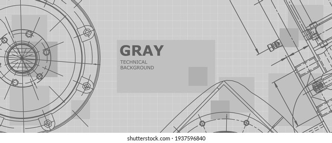 Abstract Background Concept Engineering Drawing. Technological Wallpaper