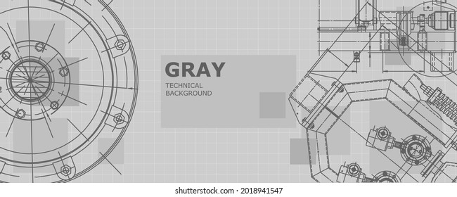 Abstract background concept engineering drawing. Technological wallpaper