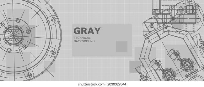 Abstract background concept engineering drawing. Technological wallpaper