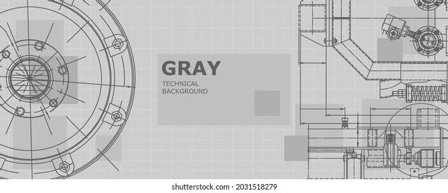 Abstract background concept engineering drawing. Technological wallpaper