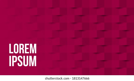 Abstract background concept. Squares with shadows in red. A place for text that can be inserted or replaced.