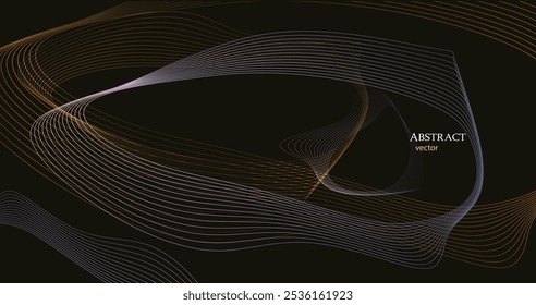 Abstract background. Conceptual interplay of shapes and lines on the theme of light, space, energy and movement. 