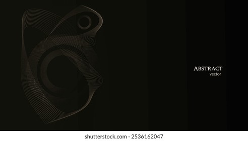 Abstract background. Conceptual interplay of shapes and lines on the theme of light, space, energy and movement. 