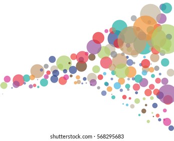 abstract background confetti. Colored circles on a white background