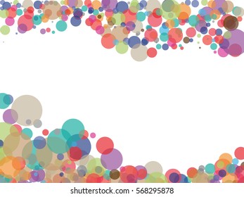 abstract background confetti. Colored circles on a white background