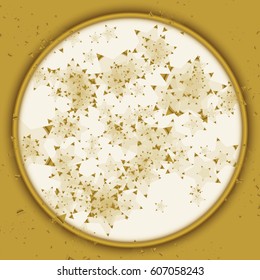 Abstract Background Confetti with Invisible Gold Stars of Different Size and Color. Trendy Pattern Confetti Falling Stars for Print, Paper, Textile, Wallpaper.