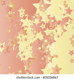 Abstract Background Confetti with Stars of Pastel Tones. Trendy Pattern Confetti Falling Stars for Print, Paper, Textile, Wallpaper.