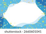 Abstract background with confetti and stars. Vector illustration for your design.
