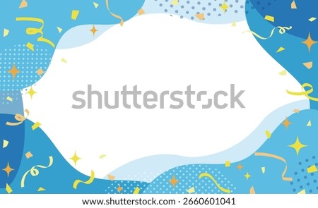 Abstract background with confetti and stars. Vector illustration for your design.