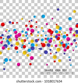 Abstract background with confetti.Multi-colored circles