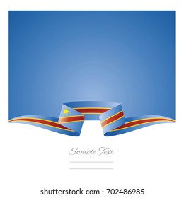 Abstract background Congo flag ribbon