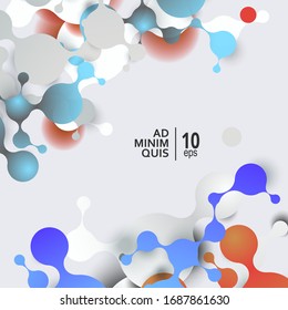 Abstract background with connect metaballs. Used for medical, healthcare, network, connect, social media and global concepts.