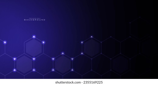 abstract background with connected hexagon dots