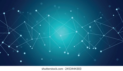 Abstract background. Connecting dots and lines. Big data visualization. Digital network connection. Technology background