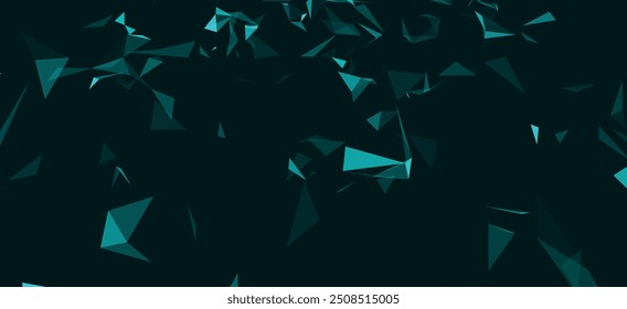 Fondo Abstractas con puntos y líneas de conexión. Estructura de conexión de red. Tecnología de datos e ilustración científica. Efecto plexo. Ilustración vectorial 3D