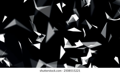 Abstrakter Hintergrund mit verbindenden Punkten und Linien. Netzwerkverbindungsstruktur. Datentechnik und wissenschaftliche Illustration. Plexus-Effekt. 3D-Vektorgrafik