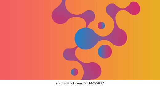 Fundo abstrato com pontos e linhas de conexão. Design gráfico de tecnologia e conceito de conexão de rede